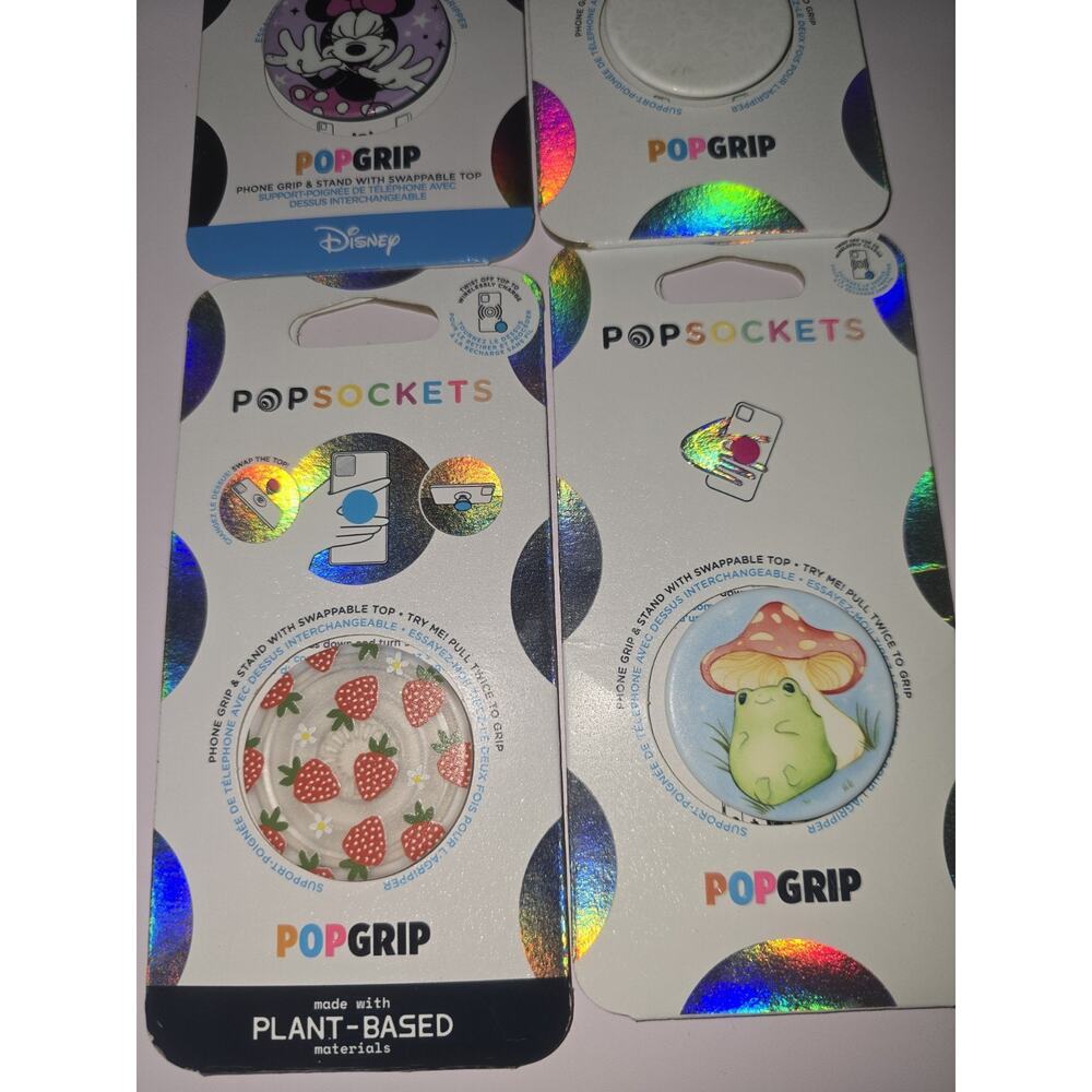 Lot of 4 PopSockets Phone Grip & Stand Bundle – Mixed Designs - Picture 2 of 3